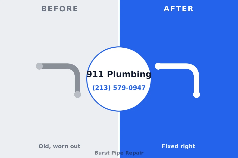 Before and after: plumbing repair Libertytown, MD